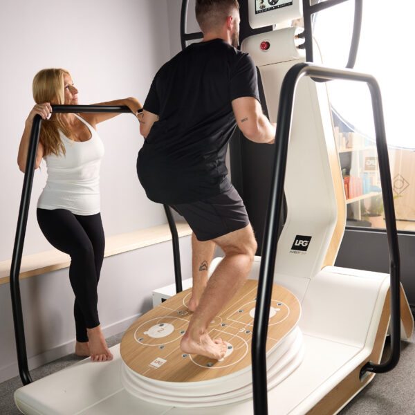 Client de Connexion Pilates utilisant l'appareil Huber 360